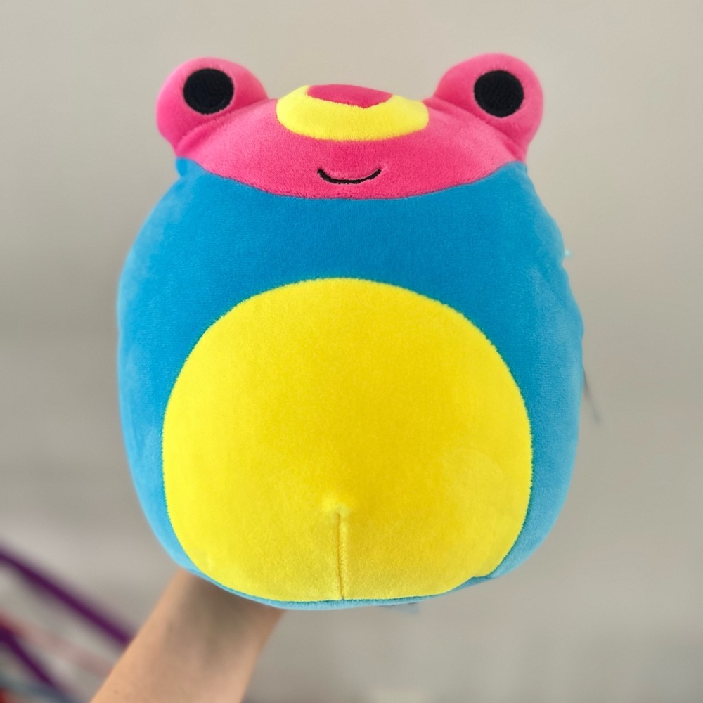 Squishmallows Colorful Frog Plush - Pink, Blue, Yellow